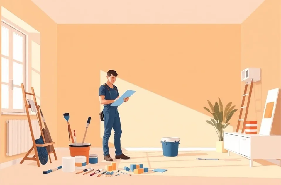 Intérieur rénové après travaux de peinture à Riorges
