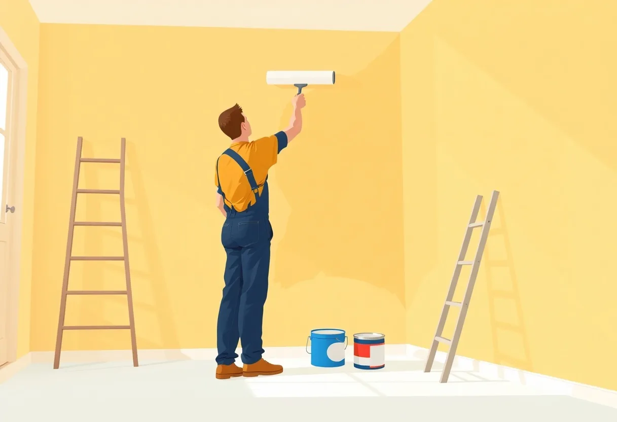 Peintre Riorges 42153 en intervention sur un chantier